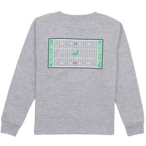 Properly Tied Gray Kids Football Field Graphic Shirt